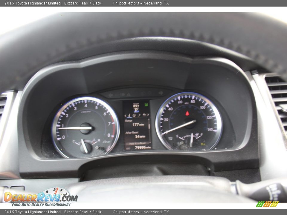 2016 Toyota Highlander Limited Blizzard Pearl / Black Photo #13