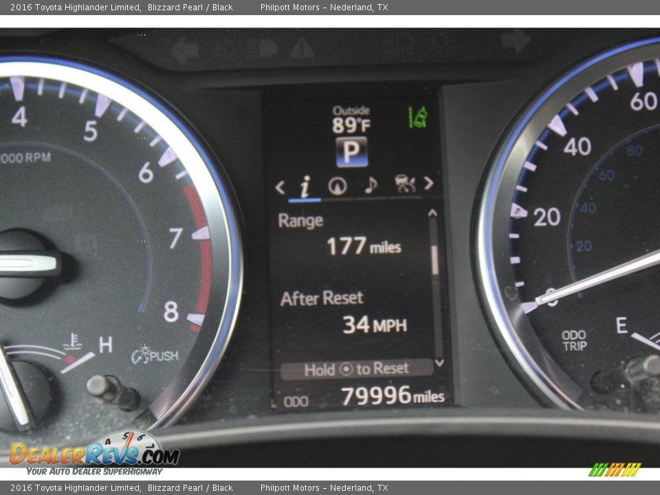 2016 Toyota Highlander Limited Blizzard Pearl / Black Photo #14