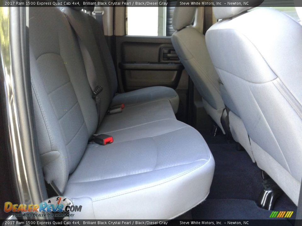 2017 Ram 1500 Express Quad Cab 4x4 Brilliant Black Crystal Pearl / Black/Diesel Gray Photo #12