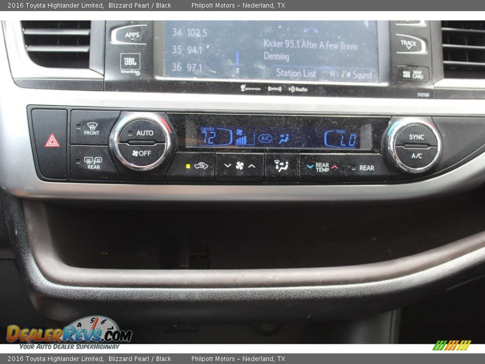 2016 Toyota Highlander Limited Blizzard Pearl / Black Photo #16