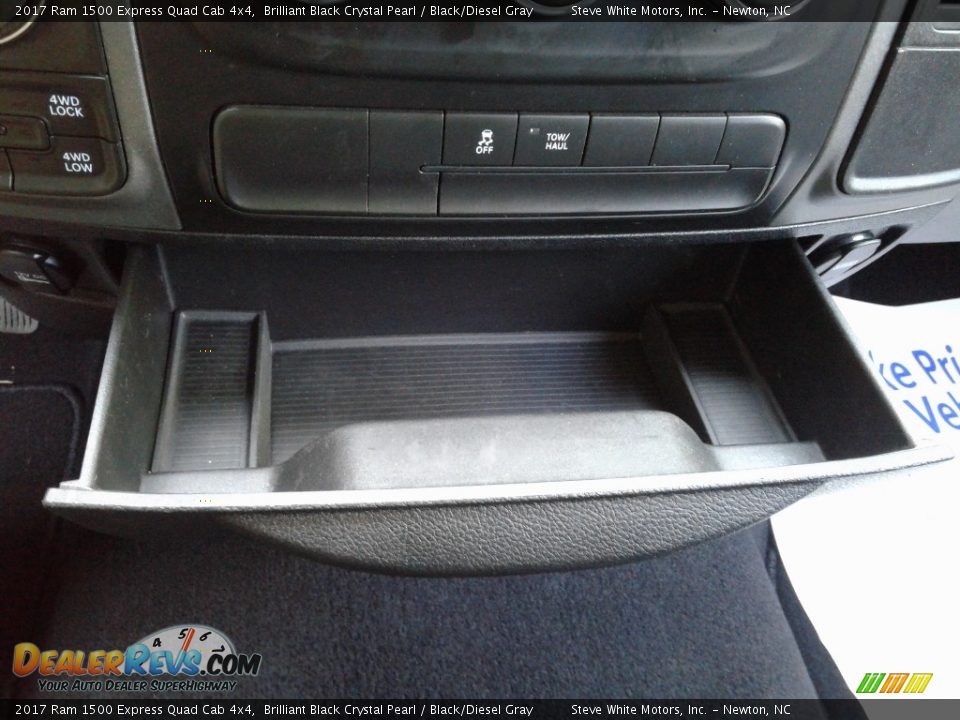 2017 Ram 1500 Express Quad Cab 4x4 Brilliant Black Crystal Pearl / Black/Diesel Gray Photo #20