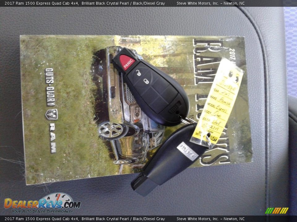 2017 Ram 1500 Express Quad Cab 4x4 Brilliant Black Crystal Pearl / Black/Diesel Gray Photo #22