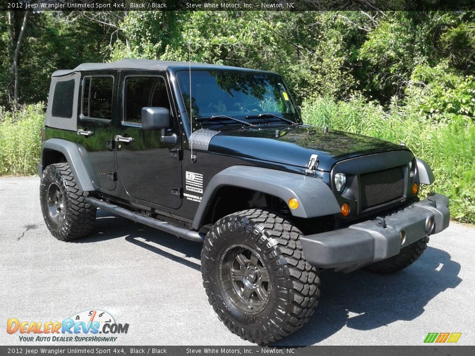 2012 Jeep Wrangler Unlimited Sport 4x4 Black / Black Photo #4