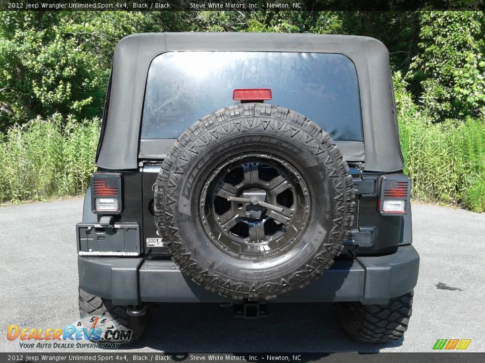2012 Jeep Wrangler Unlimited Sport 4x4 Black / Black Photo #7