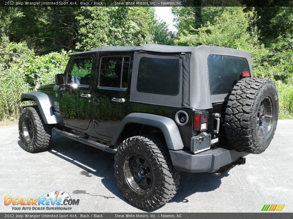 2012 Jeep Wrangler Unlimited Sport 4x4 Black / Black Photo #8
