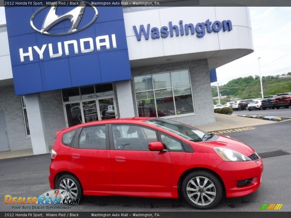 2012 Honda Fit Sport Milano Red / Black Photo #2