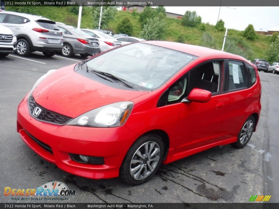2012 Honda Fit Sport Milano Red / Black Photo #4