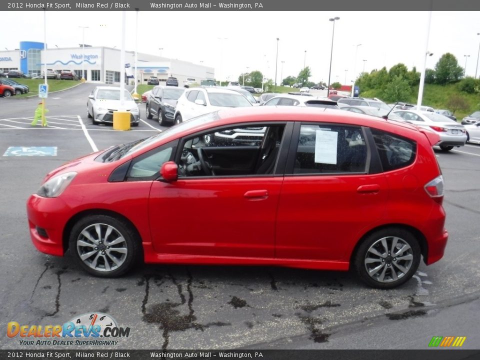 2012 Honda Fit Sport Milano Red / Black Photo #5
