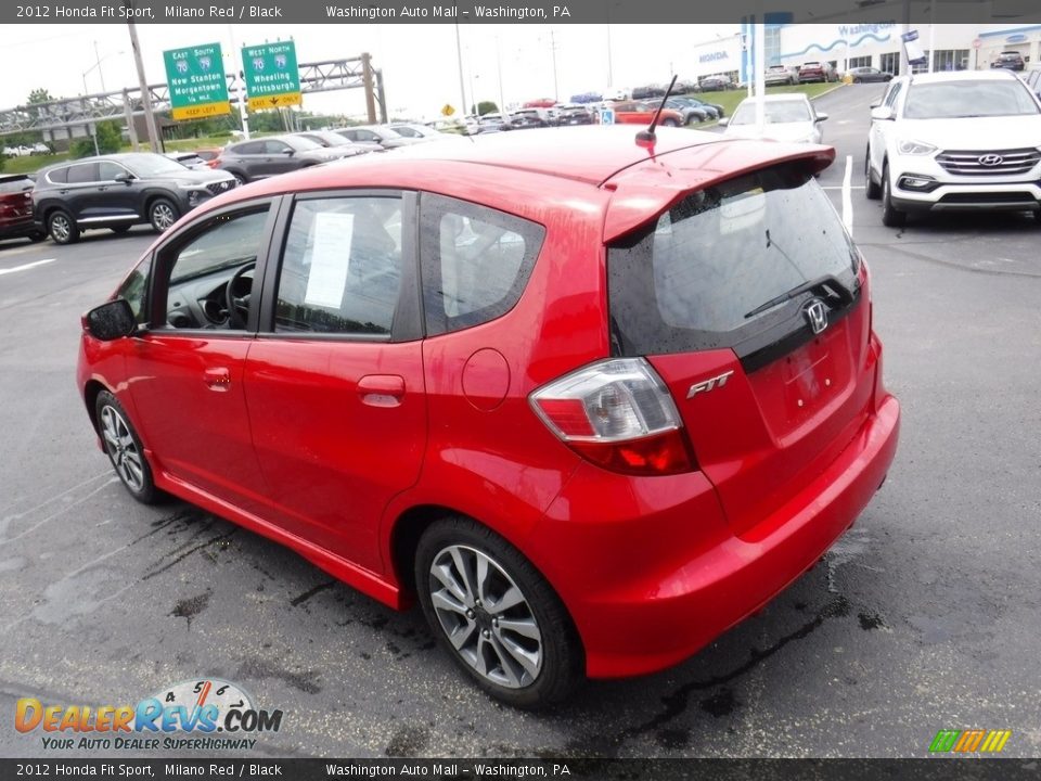 2012 Honda Fit Sport Milano Red / Black Photo #6