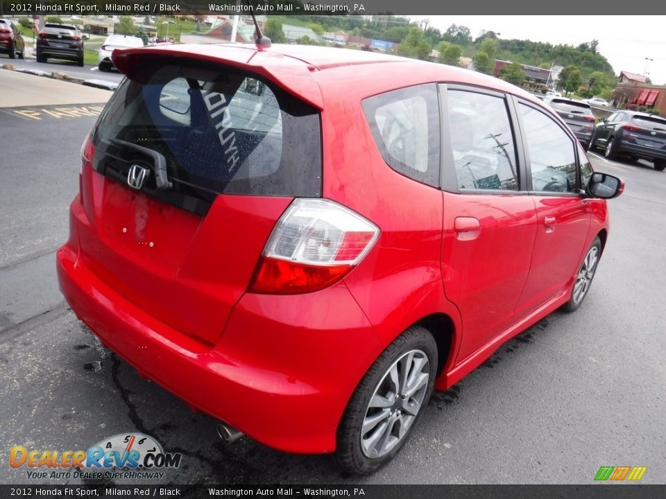 2012 Honda Fit Sport Milano Red / Black Photo #8
