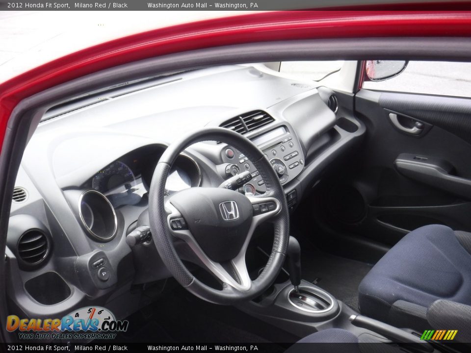 2012 Honda Fit Sport Milano Red / Black Photo #9