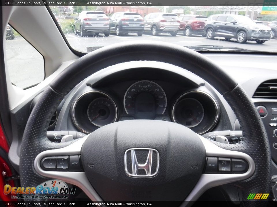 2012 Honda Fit Sport Milano Red / Black Photo #14