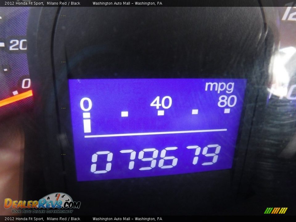 2012 Honda Fit Sport Milano Red / Black Photo #23