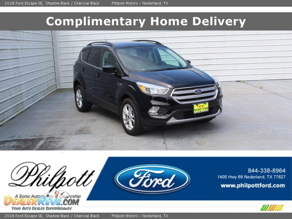2018 Ford Escape SE Shadow Black / Charcoal Black Photo #1