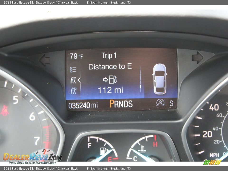 2018 Ford Escape SE Shadow Black / Charcoal Black Photo #16