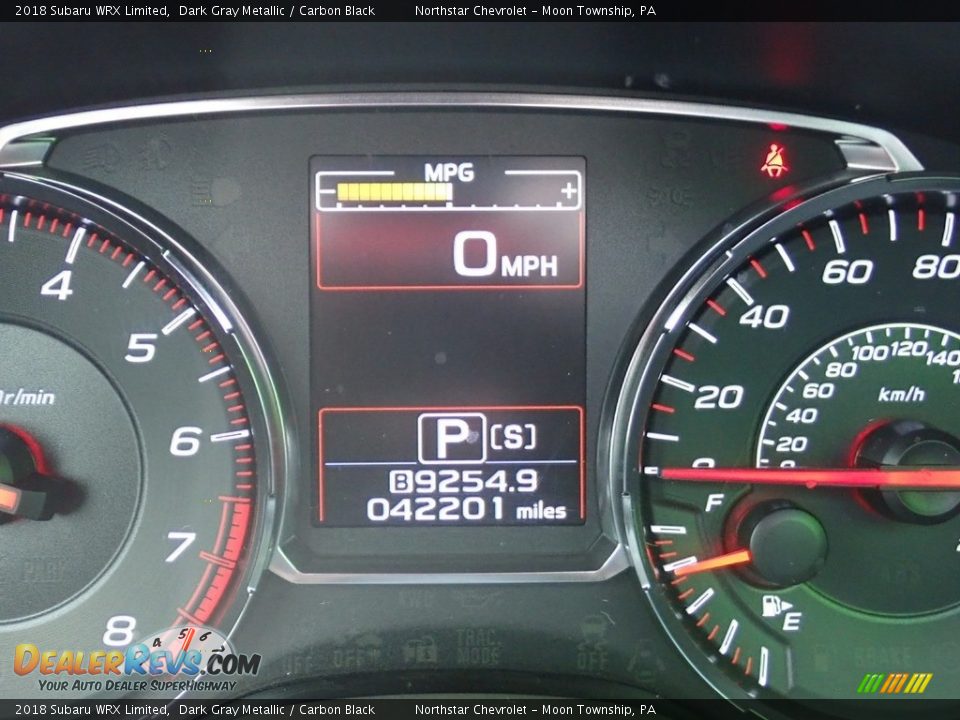 2018 Subaru WRX Limited Dark Gray Metallic / Carbon Black Photo #29