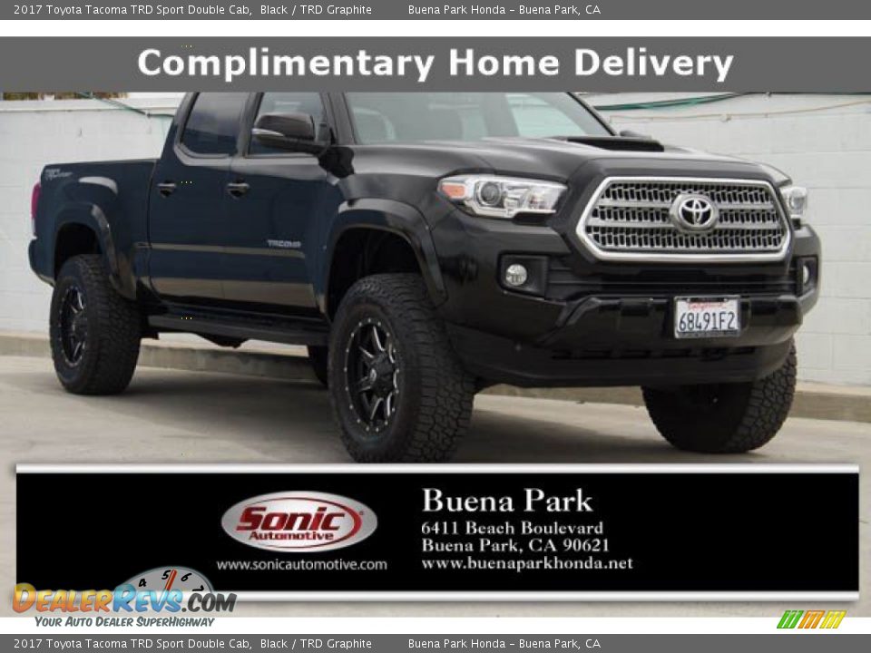 2017 Toyota Tacoma TRD Sport Double Cab Black / TRD Graphite Photo #1