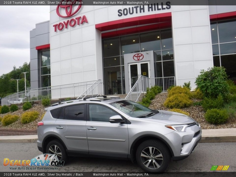 2018 Toyota RAV4 XLE AWD Silver Sky Metallic / Black Photo #2