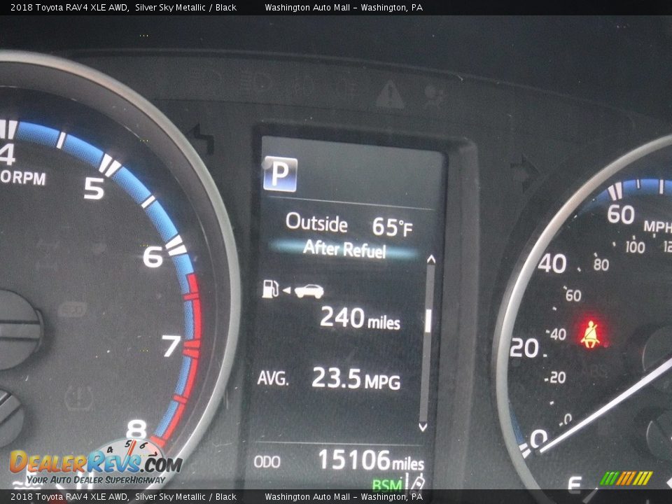 2018 Toyota RAV4 XLE AWD Silver Sky Metallic / Black Photo #25