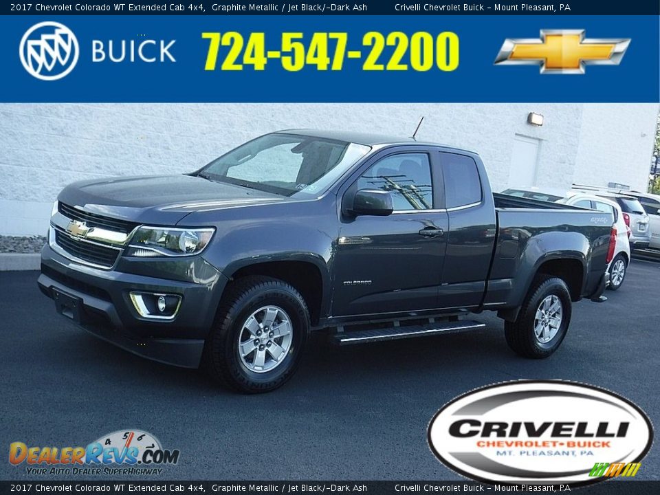 2017 Chevrolet Colorado WT Extended Cab 4x4 Graphite Metallic / Jet Black/­Dark Ash Photo #1