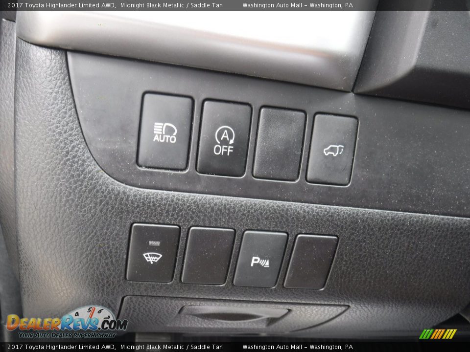 2017 Toyota Highlander Limited AWD Midnight Black Metallic / Saddle Tan Photo #6