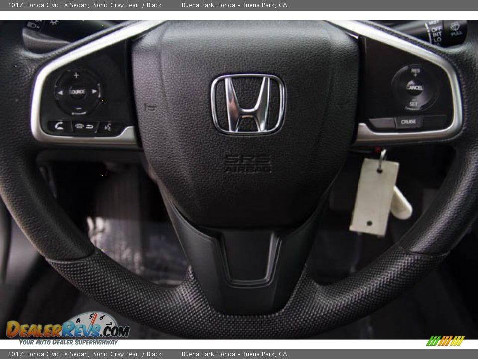 2017 Honda Civic LX Sedan Sonic Gray Pearl / Black Photo #15