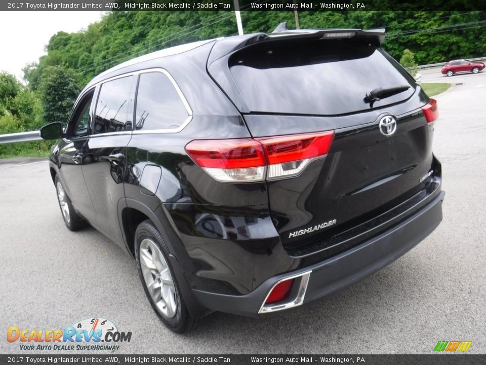 2017 Toyota Highlander Limited AWD Midnight Black Metallic / Saddle Tan Photo #14