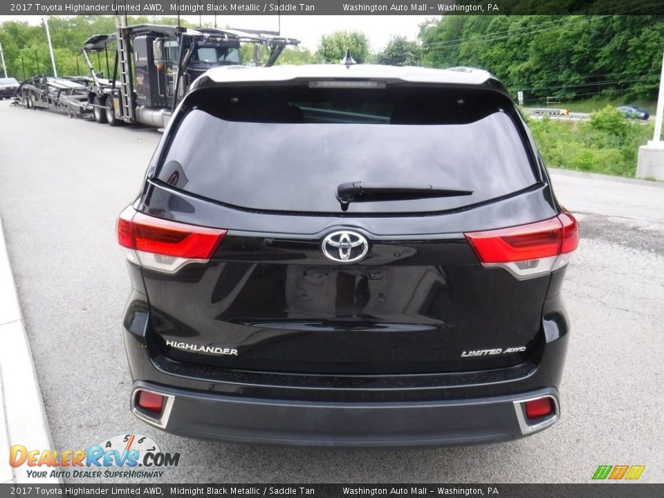 2017 Toyota Highlander Limited AWD Midnight Black Metallic / Saddle Tan Photo #15