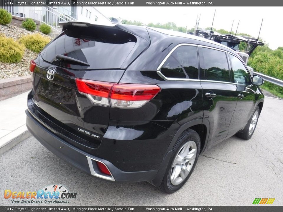 2017 Toyota Highlander Limited AWD Midnight Black Metallic / Saddle Tan Photo #16