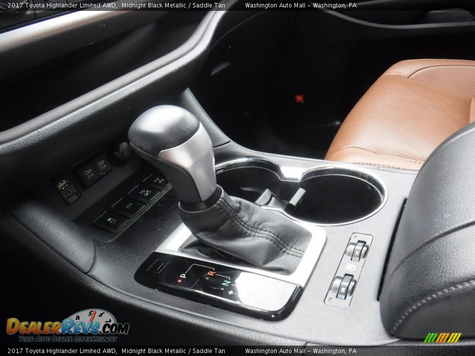 2017 Toyota Highlander Limited AWD Midnight Black Metallic / Saddle Tan Photo #24