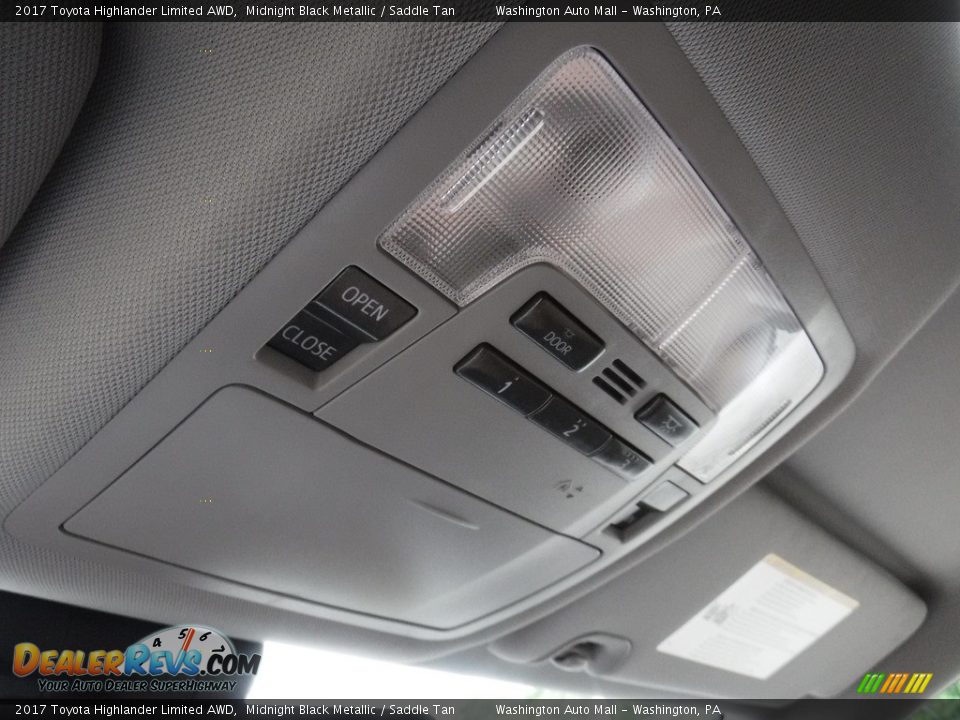 2017 Toyota Highlander Limited AWD Midnight Black Metallic / Saddle Tan Photo #26