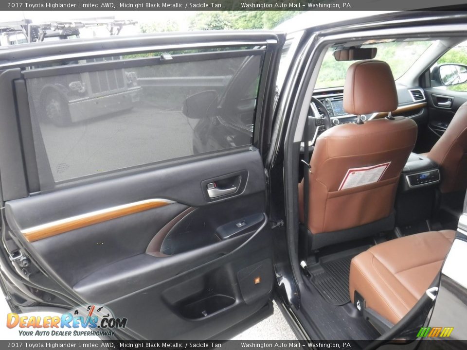 2017 Toyota Highlander Limited AWD Midnight Black Metallic / Saddle Tan Photo #27