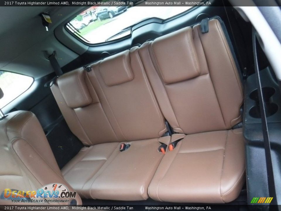 2017 Toyota Highlander Limited AWD Midnight Black Metallic / Saddle Tan Photo #28