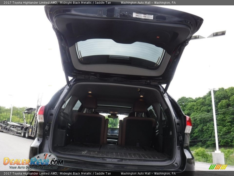 2017 Toyota Highlander Limited AWD Midnight Black Metallic / Saddle Tan Photo #29