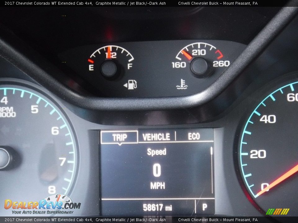 2017 Chevrolet Colorado WT Extended Cab 4x4 Graphite Metallic / Jet Black/­Dark Ash Photo #35