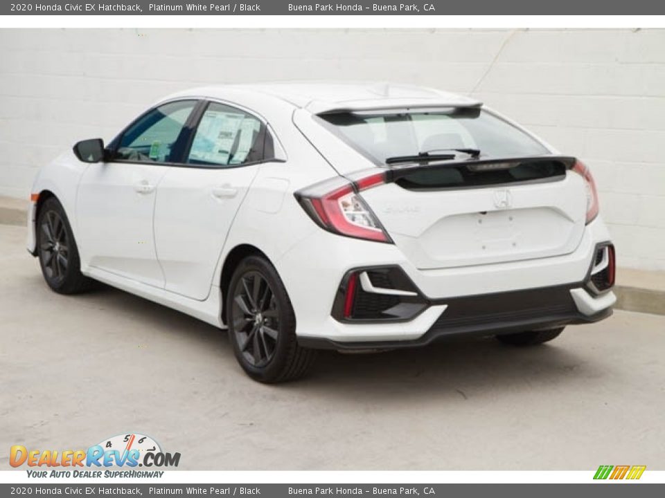 2020 Honda Civic EX Hatchback Platinum White Pearl / Black Photo #2