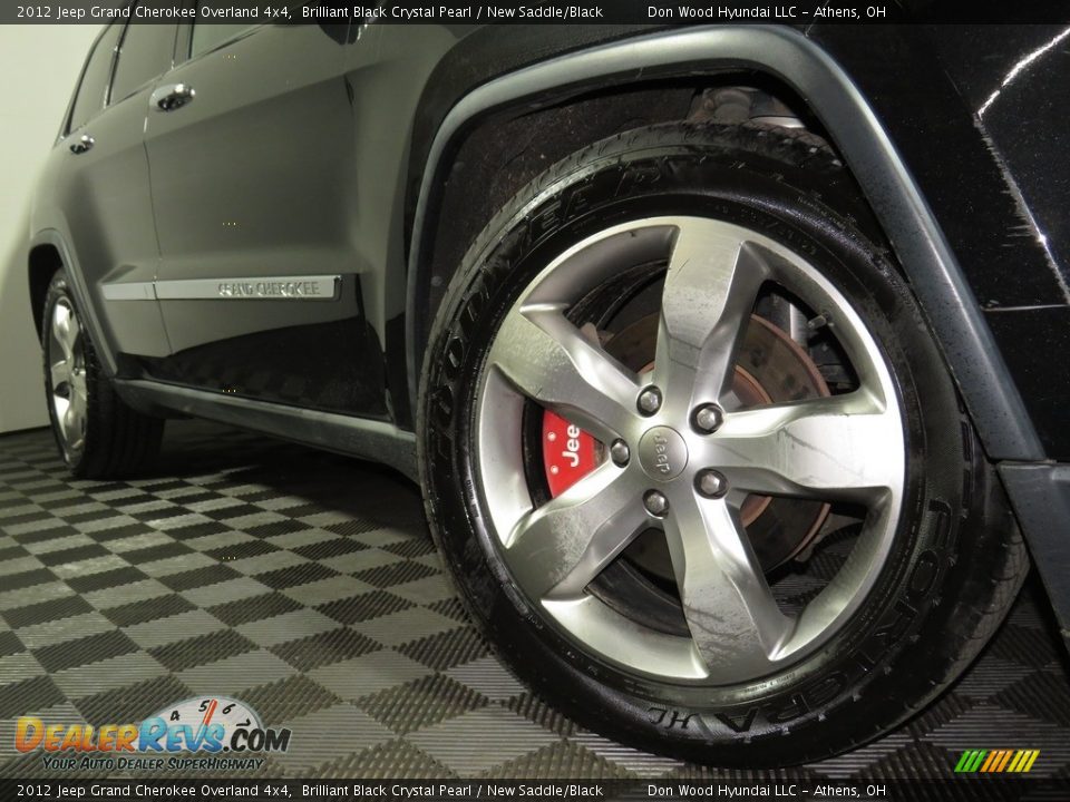 2012 Jeep Grand Cherokee Overland 4x4 Brilliant Black Crystal Pearl / New Saddle/Black Photo #3