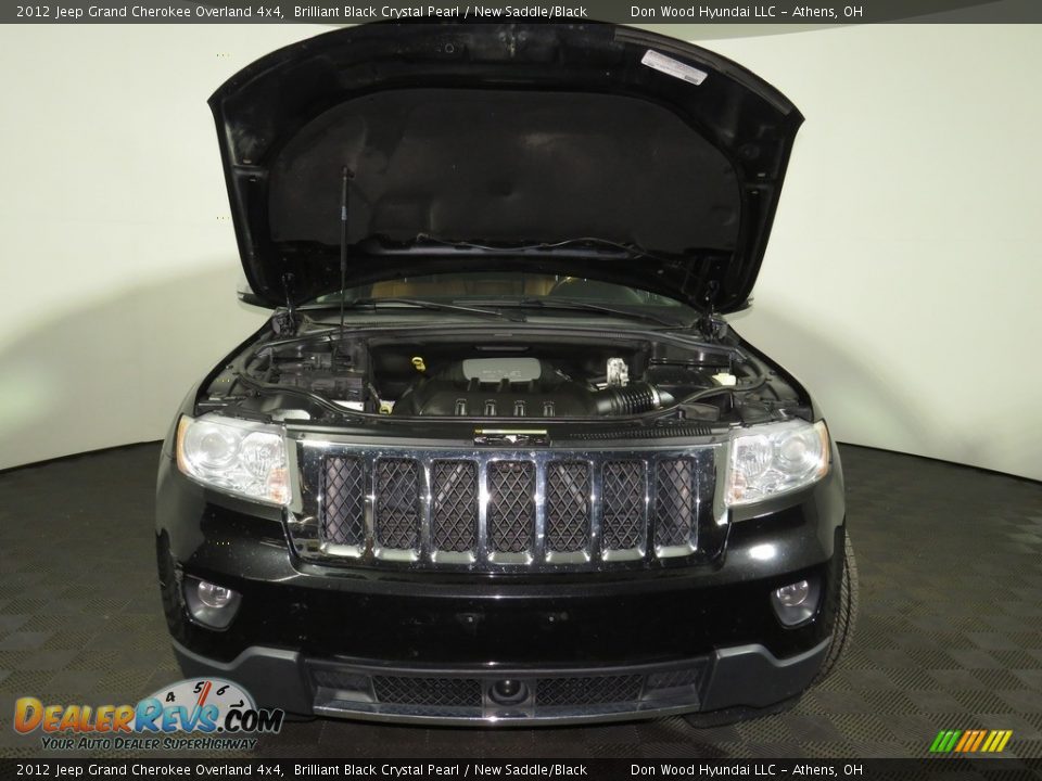 2012 Jeep Grand Cherokee Overland 4x4 Brilliant Black Crystal Pearl / New Saddle/Black Photo #5