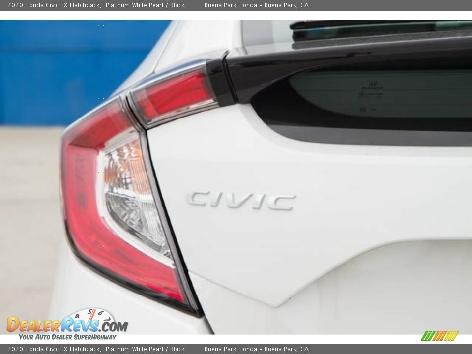 2020 Honda Civic EX Hatchback Platinum White Pearl / Black Photo #6