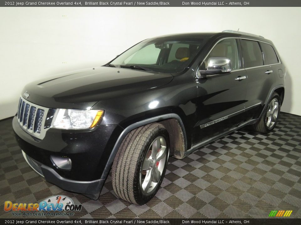 2012 Jeep Grand Cherokee Overland 4x4 Brilliant Black Crystal Pearl / New Saddle/Black Photo #7