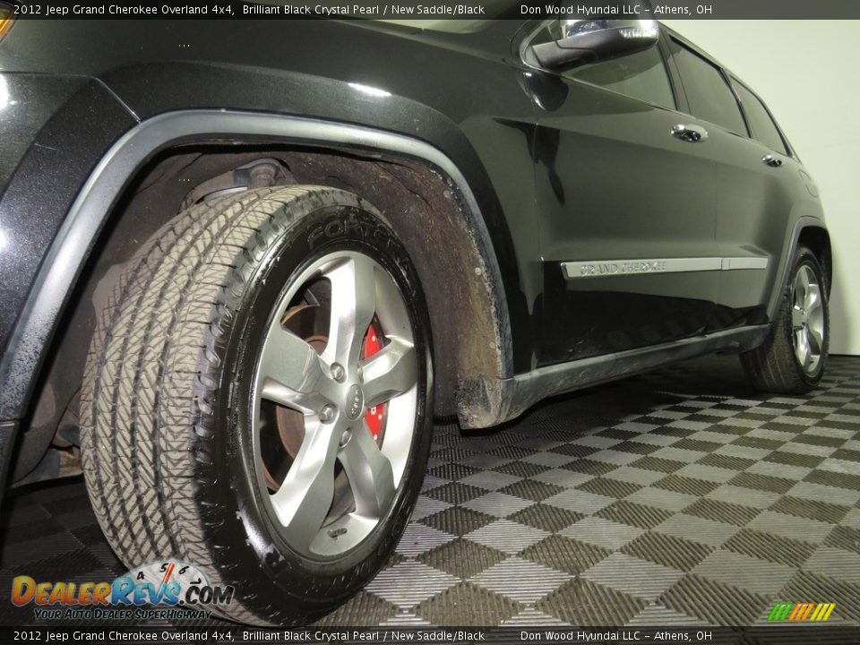 2012 Jeep Grand Cherokee Overland 4x4 Brilliant Black Crystal Pearl / New Saddle/Black Photo #8