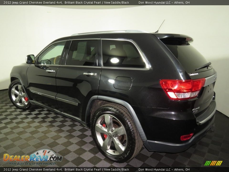 2012 Jeep Grand Cherokee Overland 4x4 Brilliant Black Crystal Pearl / New Saddle/Black Photo #9