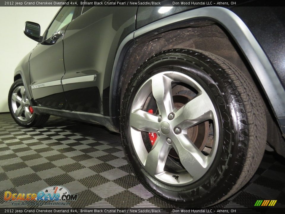 2012 Jeep Grand Cherokee Overland 4x4 Brilliant Black Crystal Pearl / New Saddle/Black Photo #10