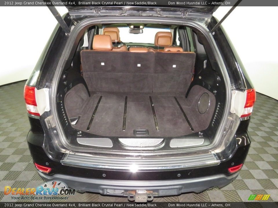 2012 Jeep Grand Cherokee Overland 4x4 Brilliant Black Crystal Pearl / New Saddle/Black Photo #12
