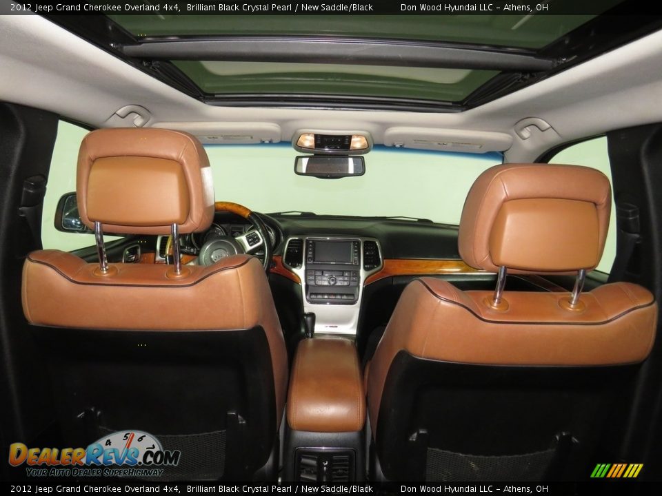 2012 Jeep Grand Cherokee Overland 4x4 Brilliant Black Crystal Pearl / New Saddle/Black Photo #14