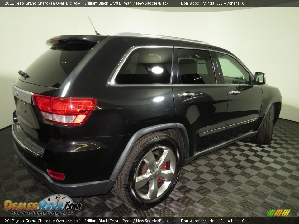 2012 Jeep Grand Cherokee Overland 4x4 Brilliant Black Crystal Pearl / New Saddle/Black Photo #16