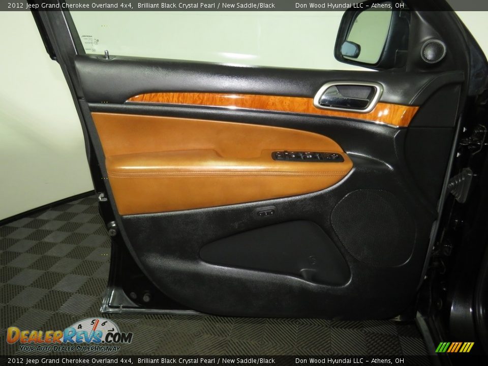 2012 Jeep Grand Cherokee Overland 4x4 Brilliant Black Crystal Pearl / New Saddle/Black Photo #18
