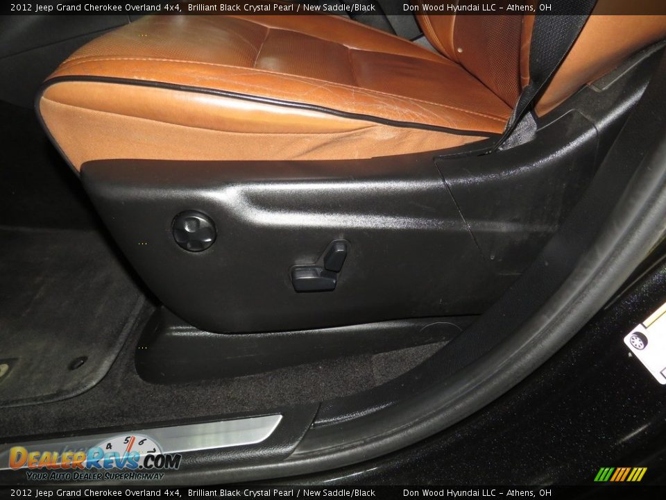 2012 Jeep Grand Cherokee Overland 4x4 Brilliant Black Crystal Pearl / New Saddle/Black Photo #19