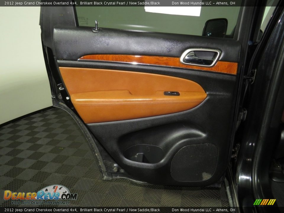 2012 Jeep Grand Cherokee Overland 4x4 Brilliant Black Crystal Pearl / New Saddle/Black Photo #22