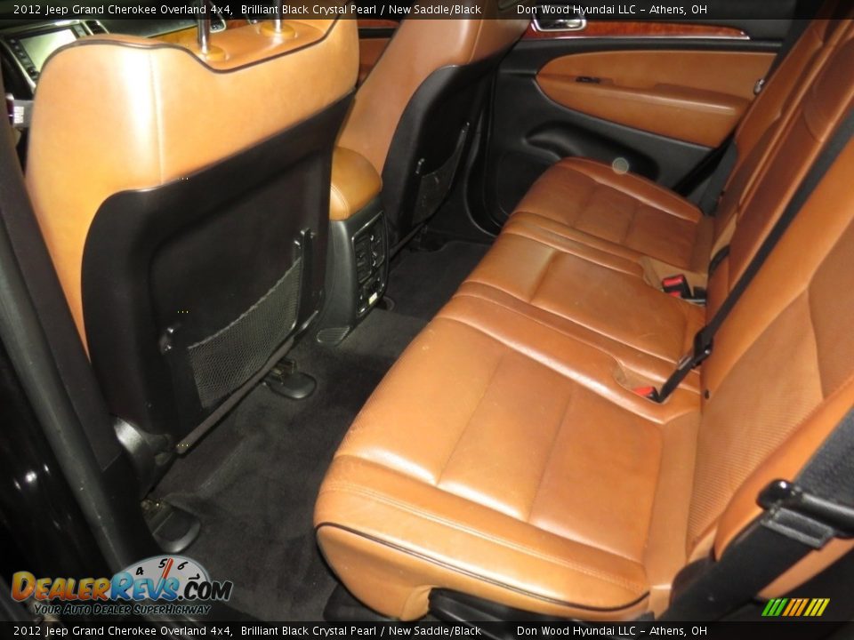 2012 Jeep Grand Cherokee Overland 4x4 Brilliant Black Crystal Pearl / New Saddle/Black Photo #23